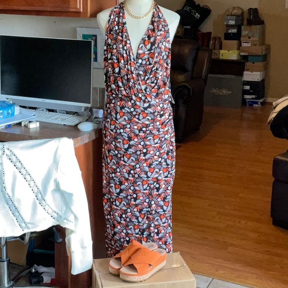 Free People Darla Black Combo Sleeveless Open Back Dress Size L, NWT - Picture 4 of 15